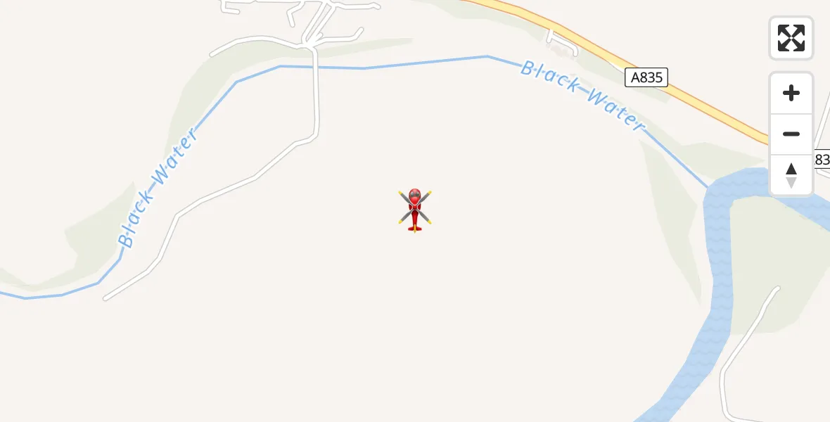 Routekaart van de vlucht: Air Ambulance Helicopter to Contin, A835