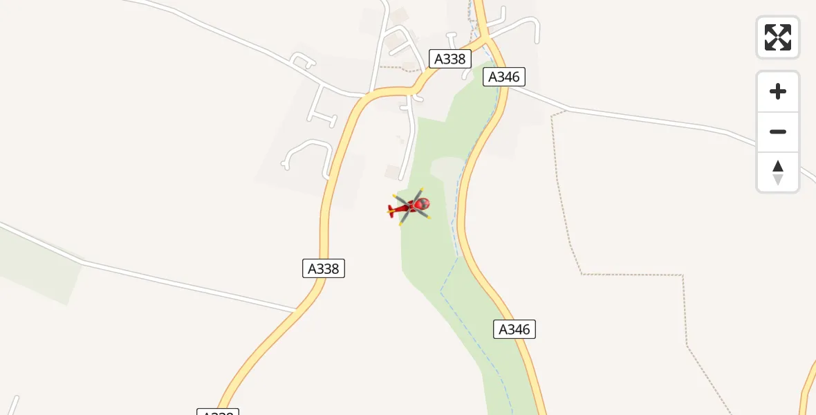 Flight path map showing Air Ambulance Helicopter route from Collingbourne Ducis to Collingbourne Ducis