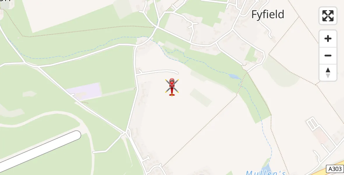 Flight route Air Ambulance Helicopter Thruxton Aerodrome - Thruxton Aerodrome, 15 April 2026, 15:13