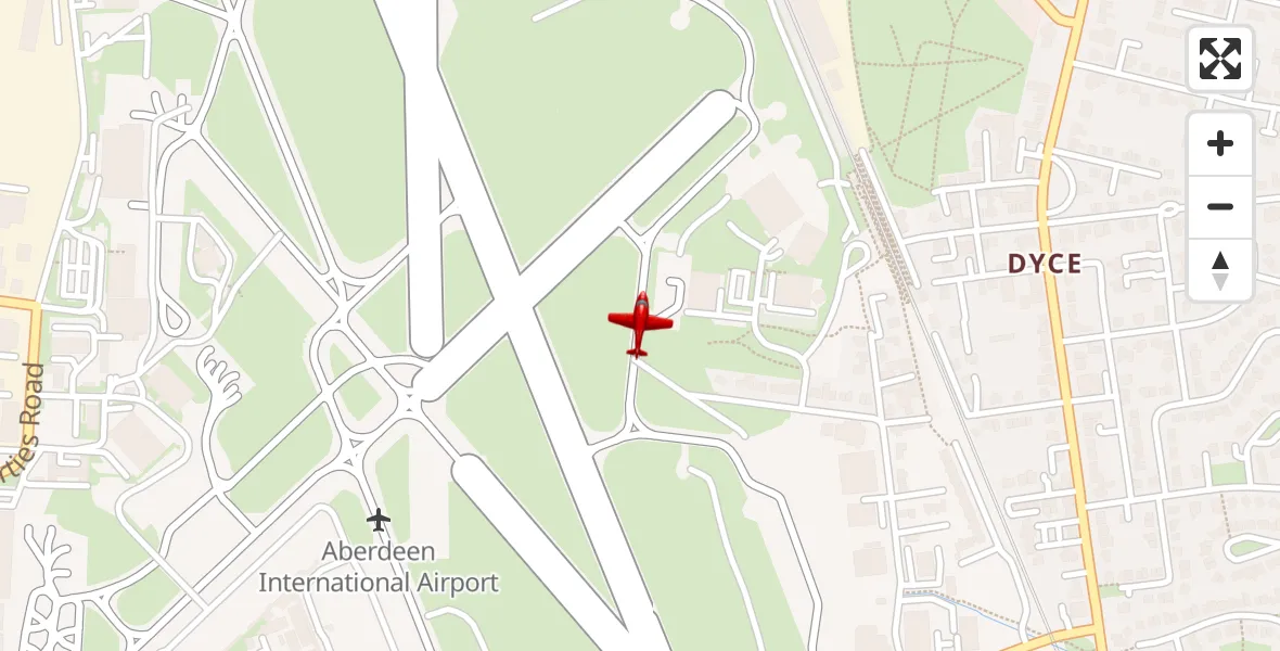 Flight route Air Ambulance Aircraft Aberdeen International Airport - Aberdeen International Airport, 15 April 2026, 19:32