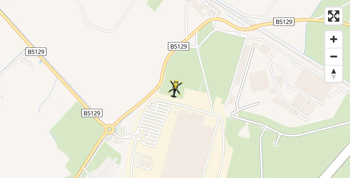 Flight path map showing Police Helicopter route from Hawarden Airport to Hawarden Airport