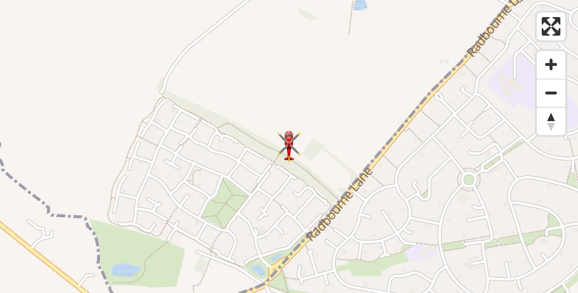Flight path map showing Air Ambulance Helicopter route from Mackworth to Mackworth