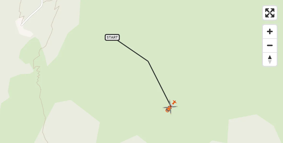 Flight path map showing Coastguard Helicopter route from Highland to Highland