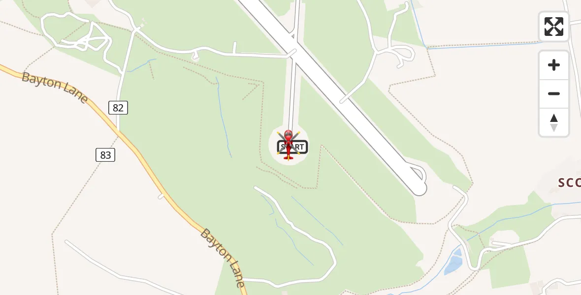 Flight route Air Ambulance Helicopter Leeds Bradford Airport - Leeds Bradford Airport, 16 April 2026, 13:54