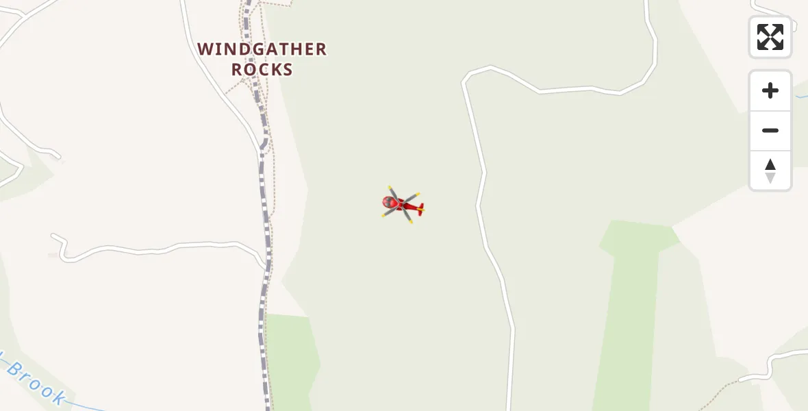 Flight route Air Ambulance Helicopter High Peak - High Peak, 16 April 2026, 14:16