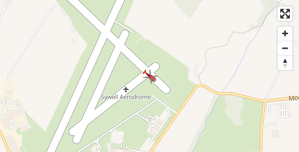 Flight route Air Ambulance Helicopter Sywell Aerodrome - Sywell Aerodrome, 16 April 2026, 15:33