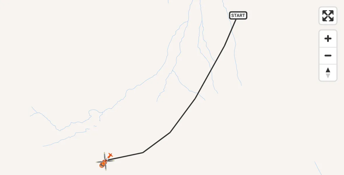 Flight path map showing Coastguard Helicopter route from Highland to Highland