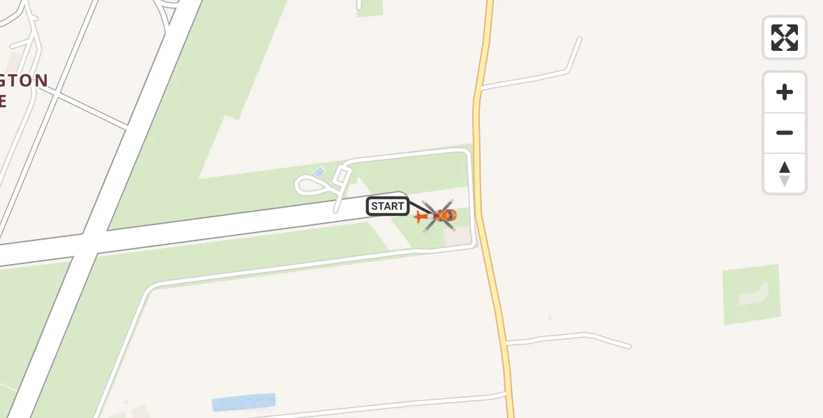 Flight path map showing Coastguard Helicopter route from Humberside Airport to Humberside Airport
