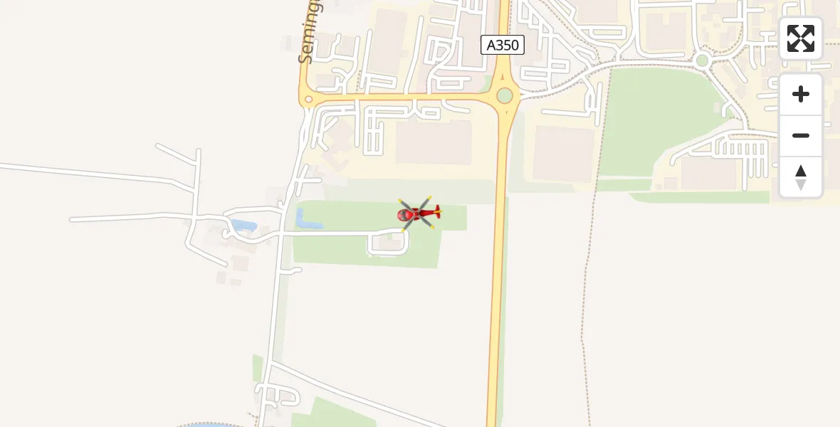 Flight route Air Ambulance Helicopter Wiltshire Air Ambulance - Wiltshire Air Ambulance, 16 April 2026, 20:56