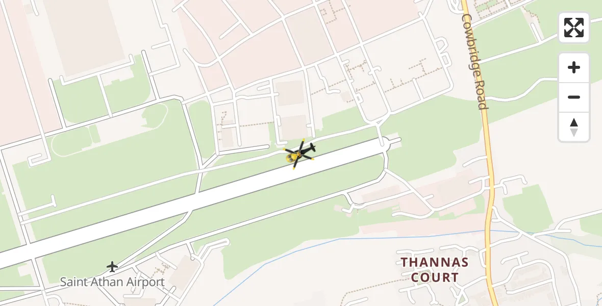 Flight route Police Helicopter MOD St Athan - MOD St Athan, 16 April 2026, 22:19