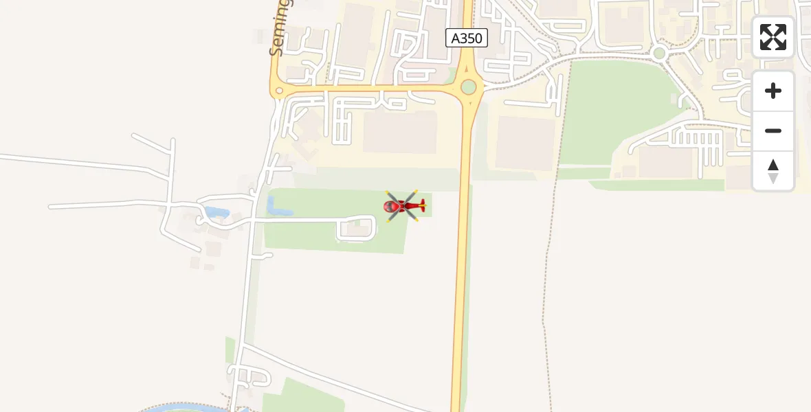 Flight route Air Ambulance Helicopter Wiltshire Air Ambulance - Wiltshire Air Ambulance, 16 April 2026, 22:21