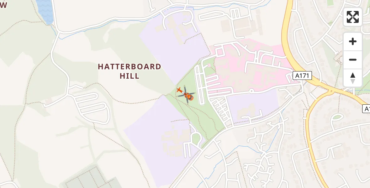 Flight path map showing Coastguard Helicopter route from Scarborough to Scarborough