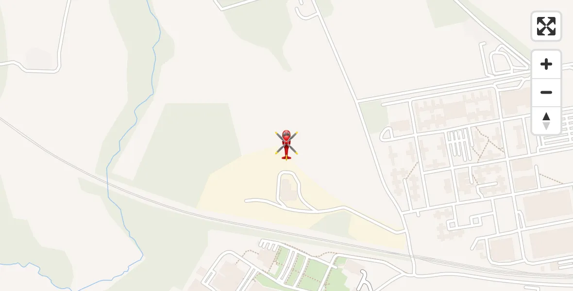 Flight path map showing Air Ambulance Helicopter route from RAF Cosford to RAF Cosford