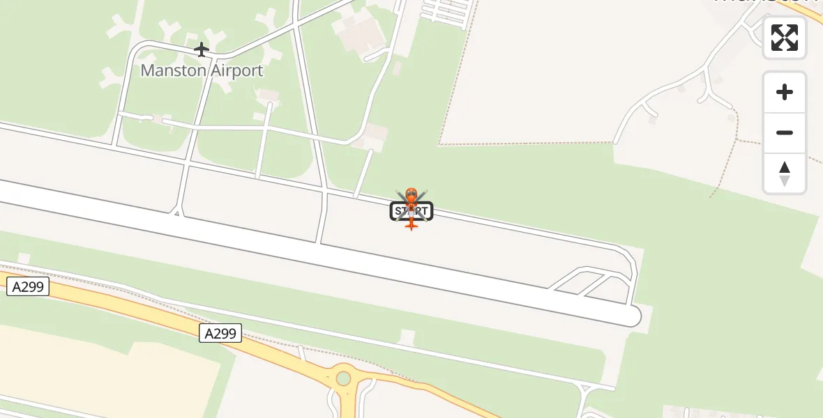 Flight route Coastguard Helicopter Manston Airport - Manston Airport, 17 April 2026, 14:55