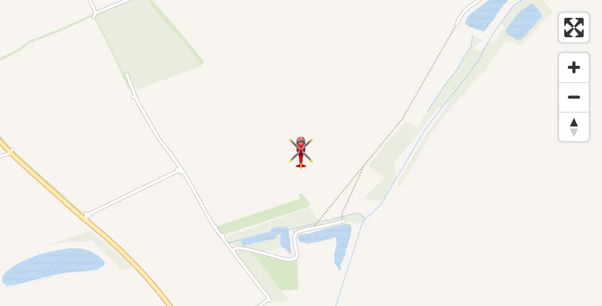 Flight path map showing Air Ambulance Helicopter route from North Kesteven to North Kesteven