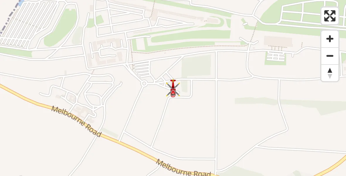 Flight path map showing Air Ambulance Helicopter route from Isley Walton to Isley Walton