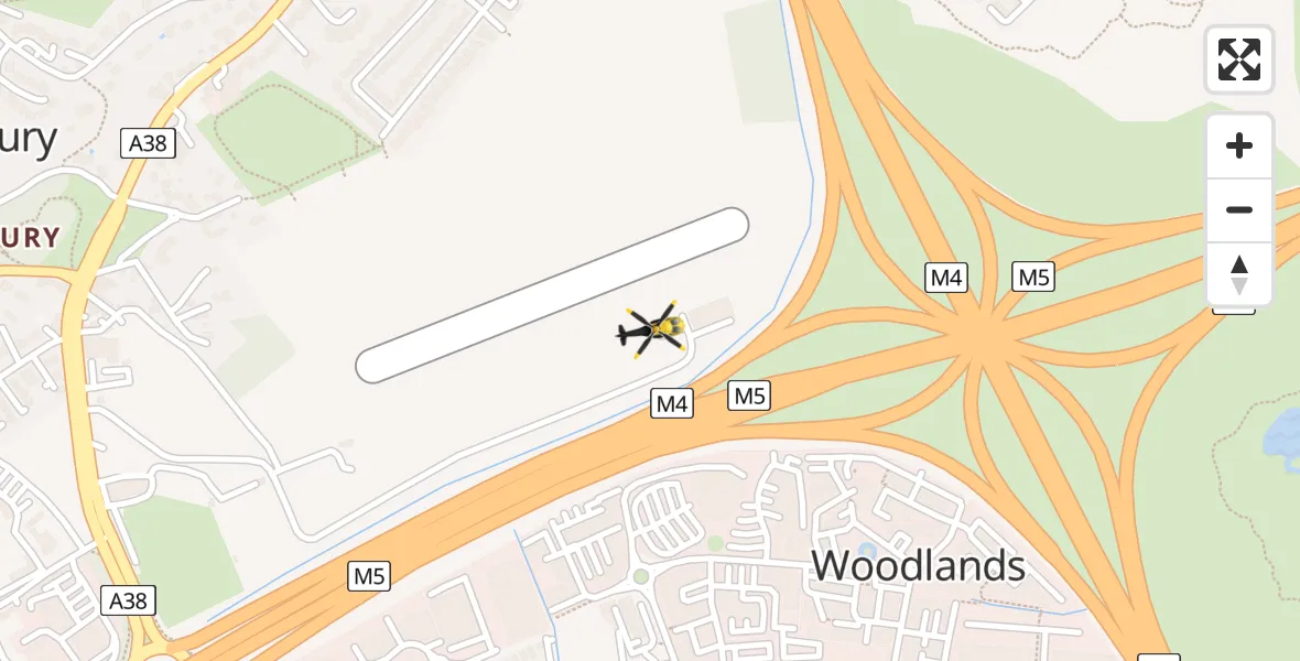 Flight route Police Helicopter Almondsbury Helicopter Base - Almondsbury Helicopter Base, 18 April 2026, 09:01