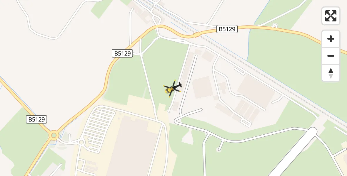 Flight path map showing Police Helicopter route from Hawarden Airport to Hawarden Airport