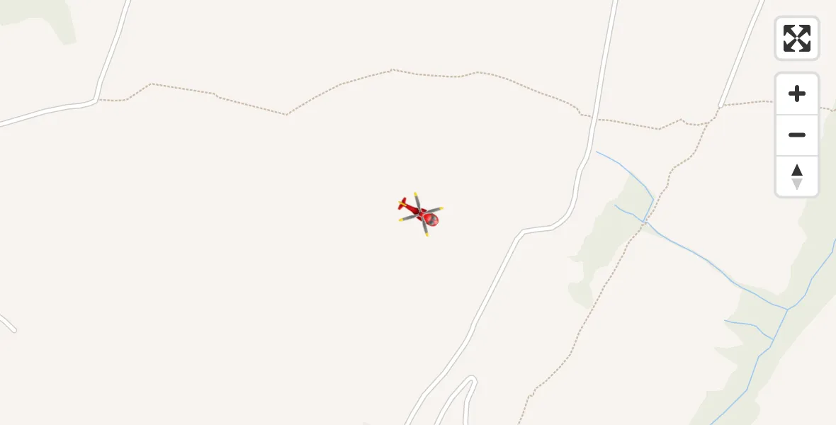 Flight path map showing Air Ambulance Helicopter route from Staithes to Staithes