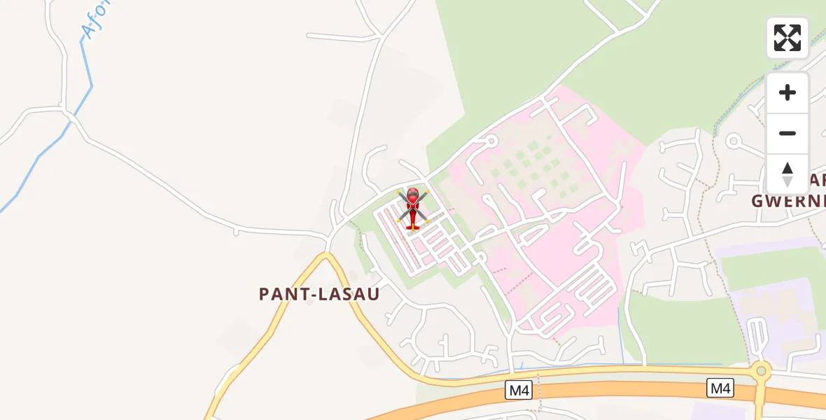 Flight path map showing Air Ambulance Helicopter route from Morriston Hospital Helipad to Morriston Hospital Helipad