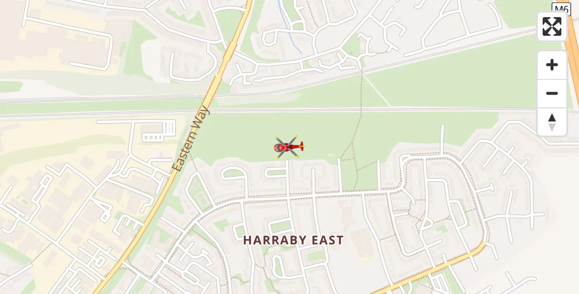 Flight path map showing Air Ambulance Helicopter route from Carlisle to Carlisle