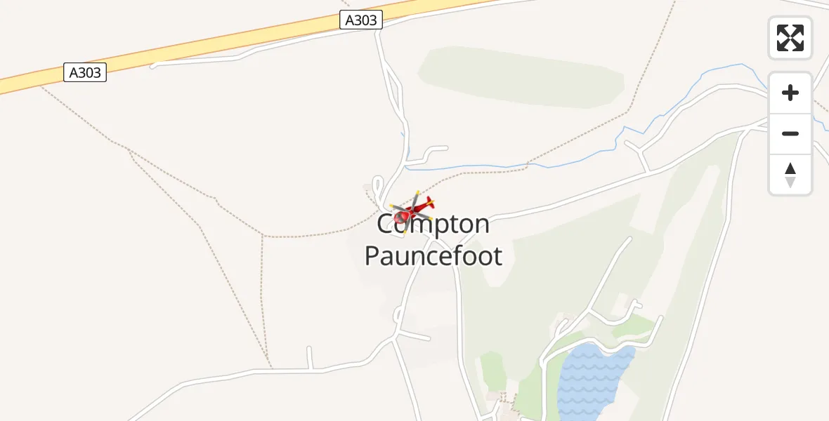 Flight path map showing Air Ambulance Helicopter route from Blackford to Blackford