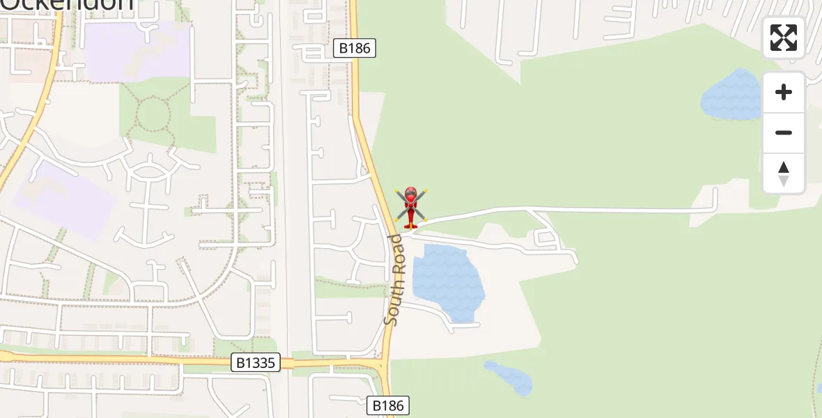 Flight route Air Ambulance Helicopter South Ockendon - South Ockendon, 18 April 2026, 17:29
