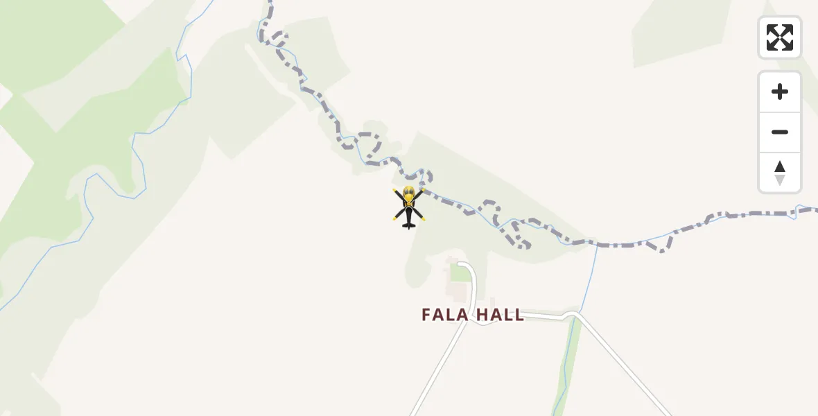 Flight route Police Helicopter Fala - Fala, 18 April 2026, 18:08