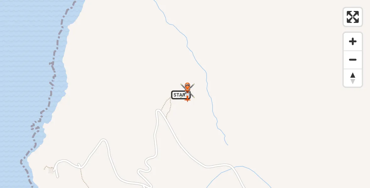 Flight path map showing Coastguard Helicopter route from Inner Seas to Inner Seas