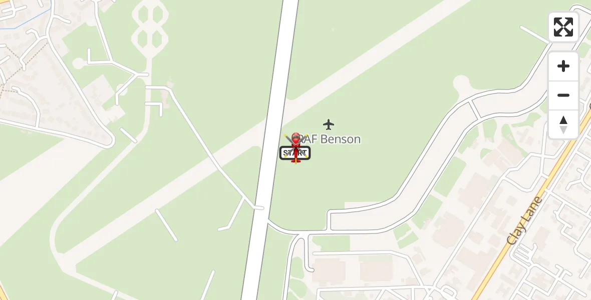 Flight route Air Ambulance Helicopter RAF Benson - RAF Benson, 18 April 2026, 20:18