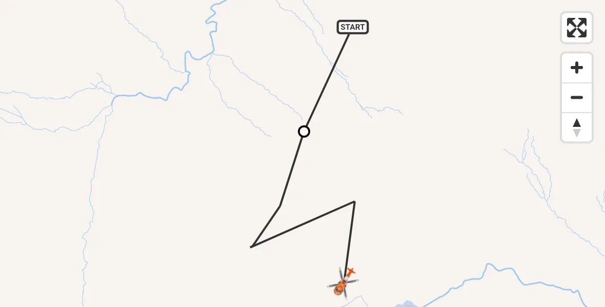 Flight path map showing Coastguard Helicopter route from Àirigh Aulaidh to Coire Loch nan Eang