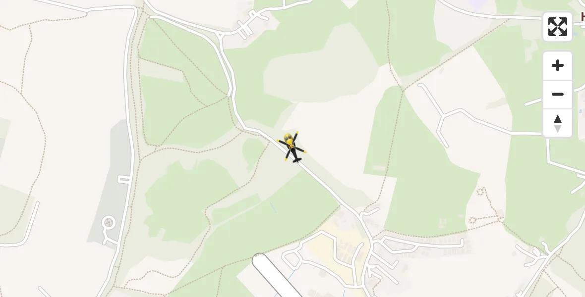 Flight path map showing Police Helicopter route from Metropolitan Police Air Support Unit Lippitts Hill to Metropolitan Police Air Support Unit Lippitts Hill