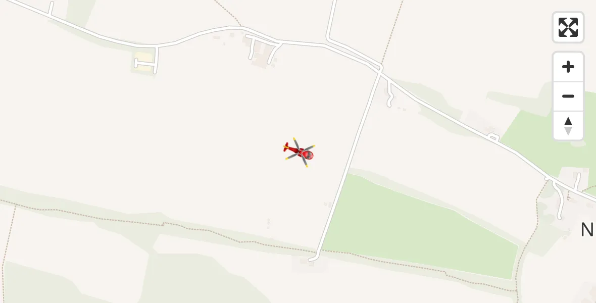Flight path map showing Air Ambulance Helicopter route from Nuffield to Nuffield