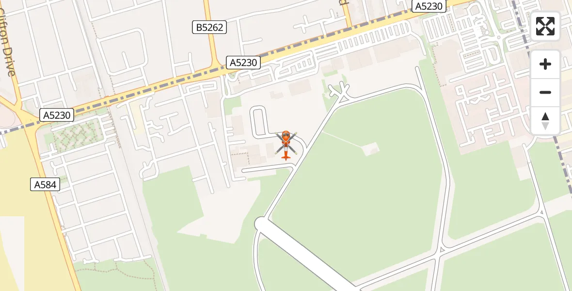 Flight route Coastguard Helicopter Blackpool Airport - Blackpool Airport, 19 April 2026, 12:05
