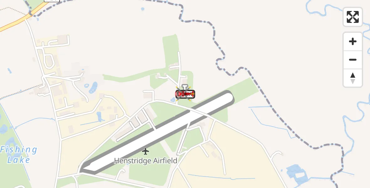 Flight route Air Ambulance Helicopter Henstridge Airfield - Henstridge Airfield, 19 April 2026, 12:37