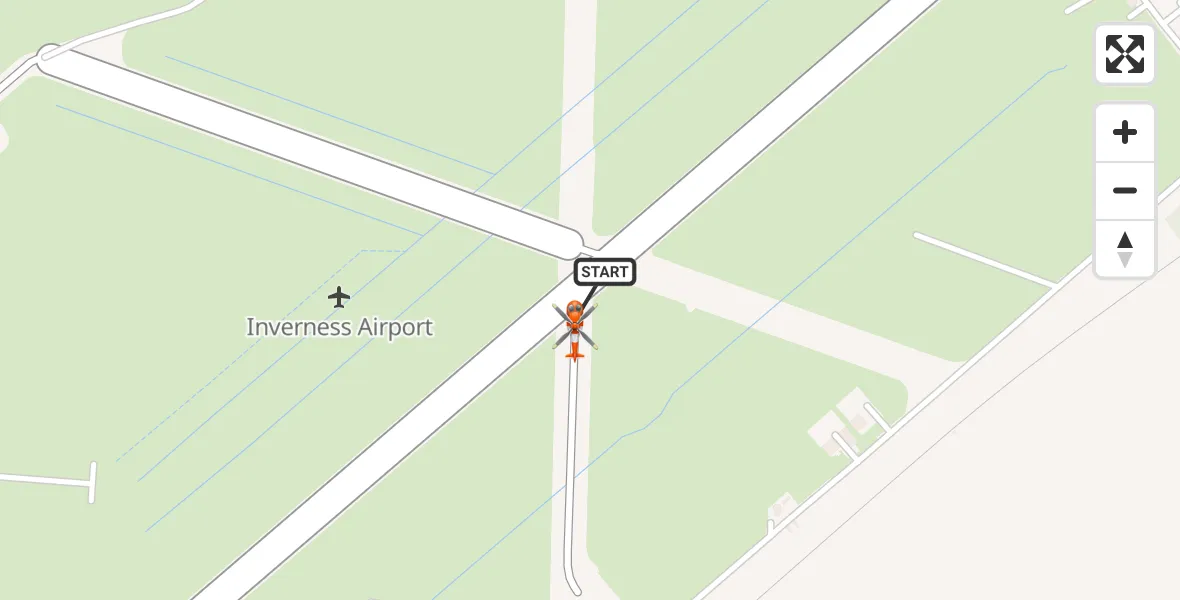 Flight route Coastguard Helicopter Inverness Airport - Inverness Airport, 19 April 2026, 13:06
