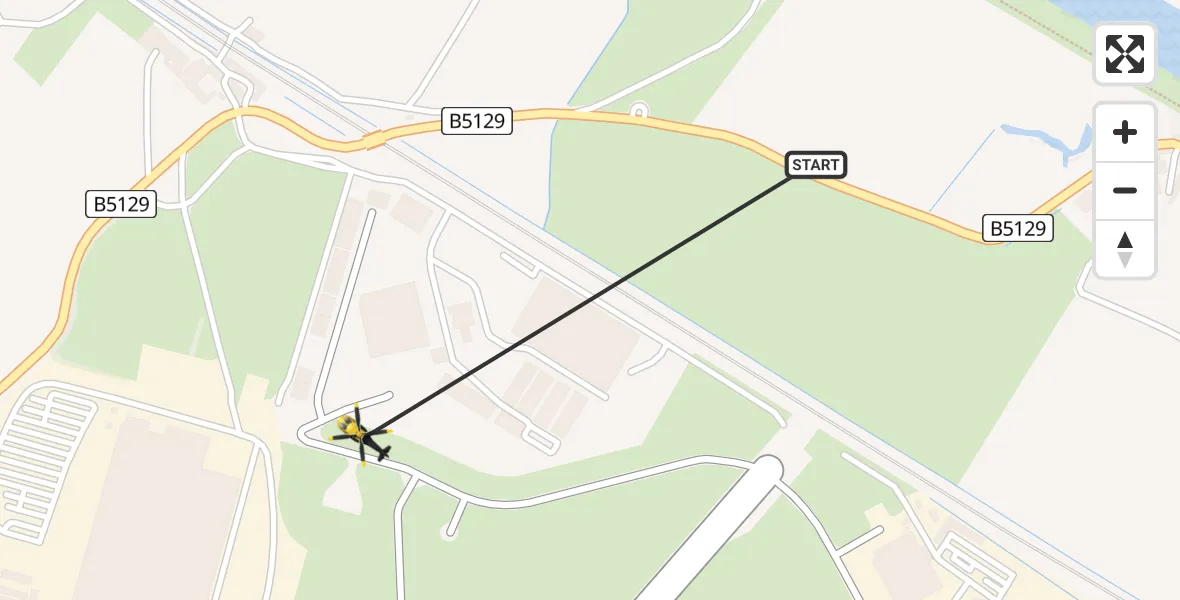 Flight route Police Helicopter Hawarden Airport - Hawarden Airport, 19 April 2026, 13:08