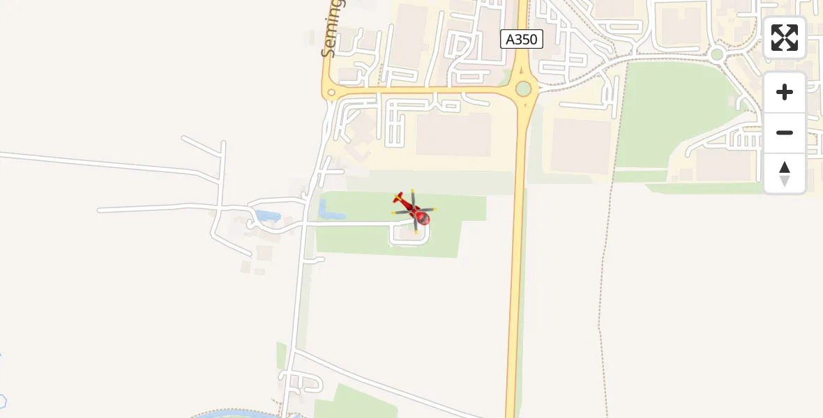 Flight route Air Ambulance Helicopter Wiltshire Air Ambulance - Wiltshire Air Ambulance, 19 April 2026, 14:58