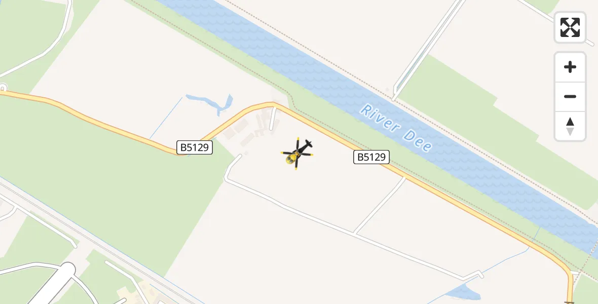 Flight route Police Helicopter Saltney Ferry - Saltney Ferry, 19 April 2026, 15:35
