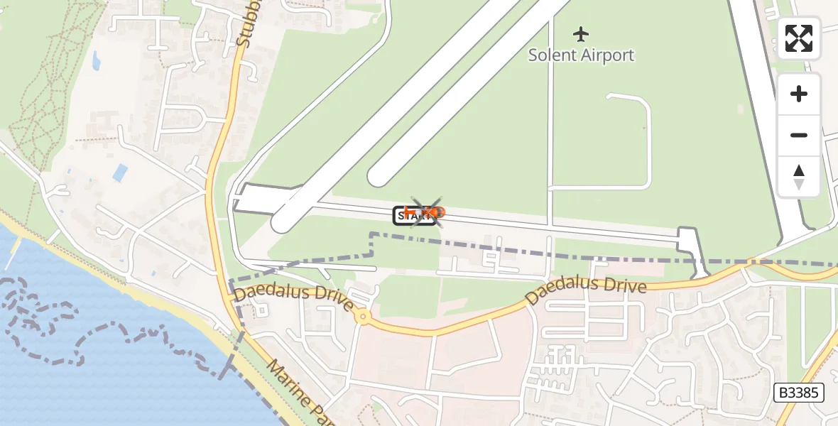 Flight route Coastguard Helicopter Solent Airport - Solent Airport, 19 April 2026, 15:41