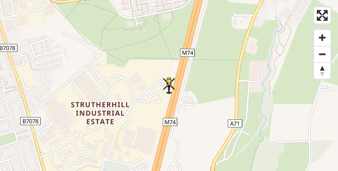 Flight route Police Helicopter Larkhall - Larkhall, 20 April 2026, 12:09