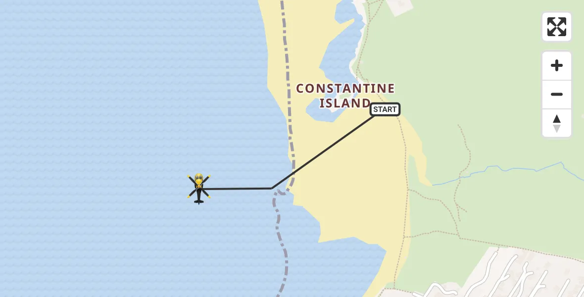 Flight route Police Helicopter Constantine Bay - Treyarnon, 20 April 2026, 14:46