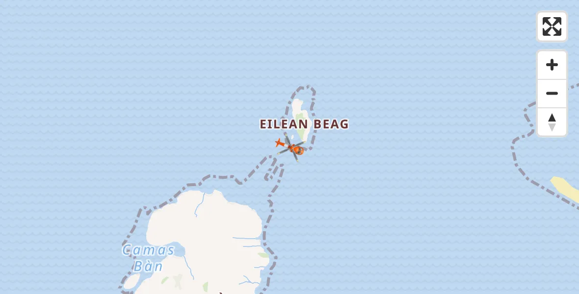 Flight route Coastguard Helicopter Inner Seas - Inner Seas, 20 April 2026, 14:54