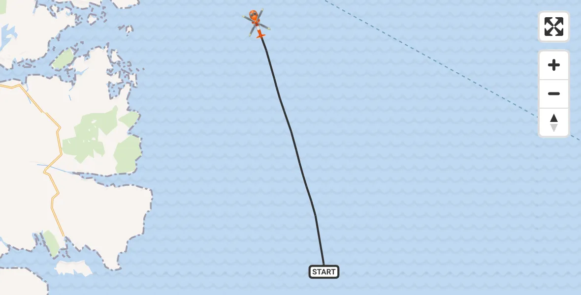 Flight route Coastguard Helicopter Inner Seas - Inner Seas, 20 April 2026, 15:09