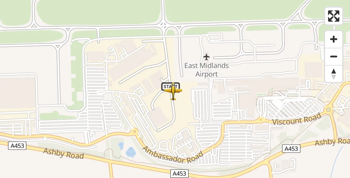 Flight route Police Aircraft East Midlands Airport - East Midlands Airport, 20 April 2026, 17:50