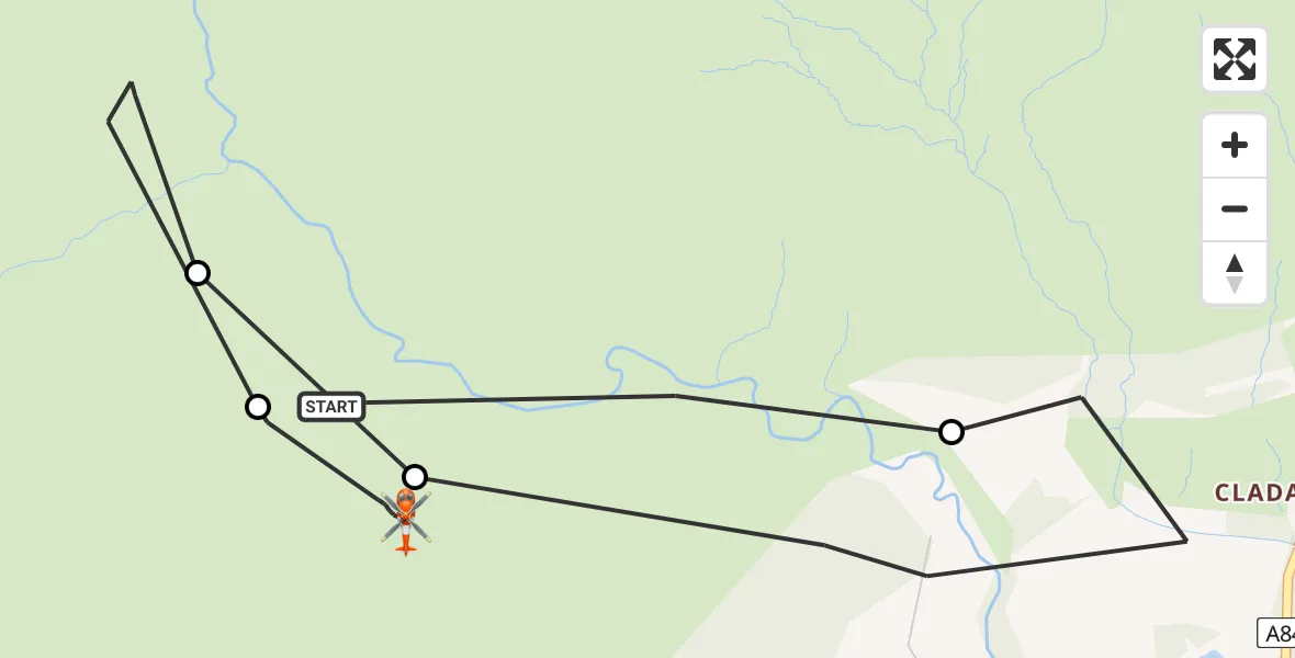 Flight route Coastguard Helicopter Glenrosa - Glenrosa, 20 April 2026, 20:23