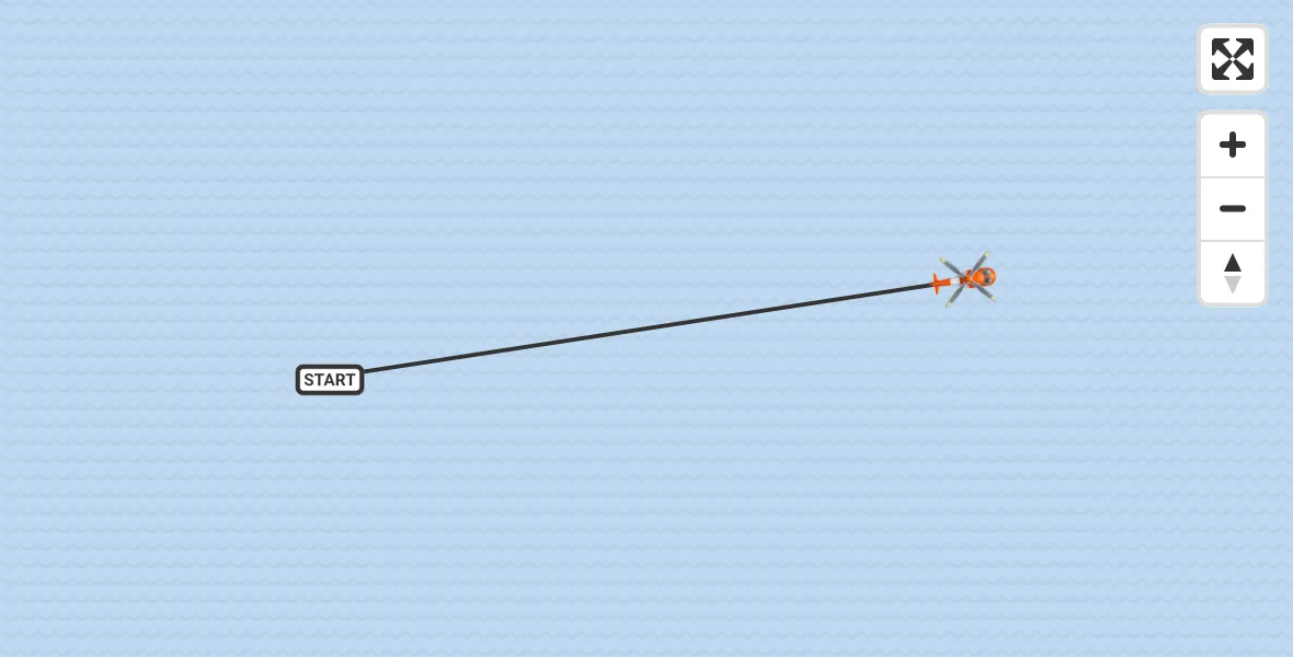 Flight path map showing Coastguard Helicopter route from Cromarty to Cromarty