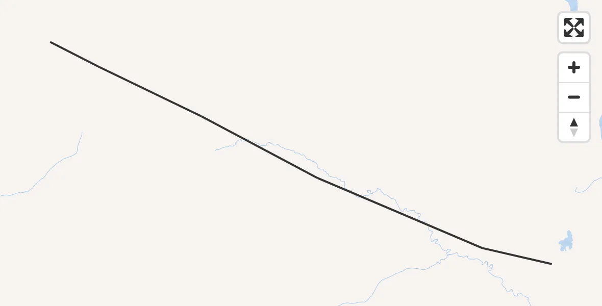 Flight path map showing Coastguard Helicopter route from  to 