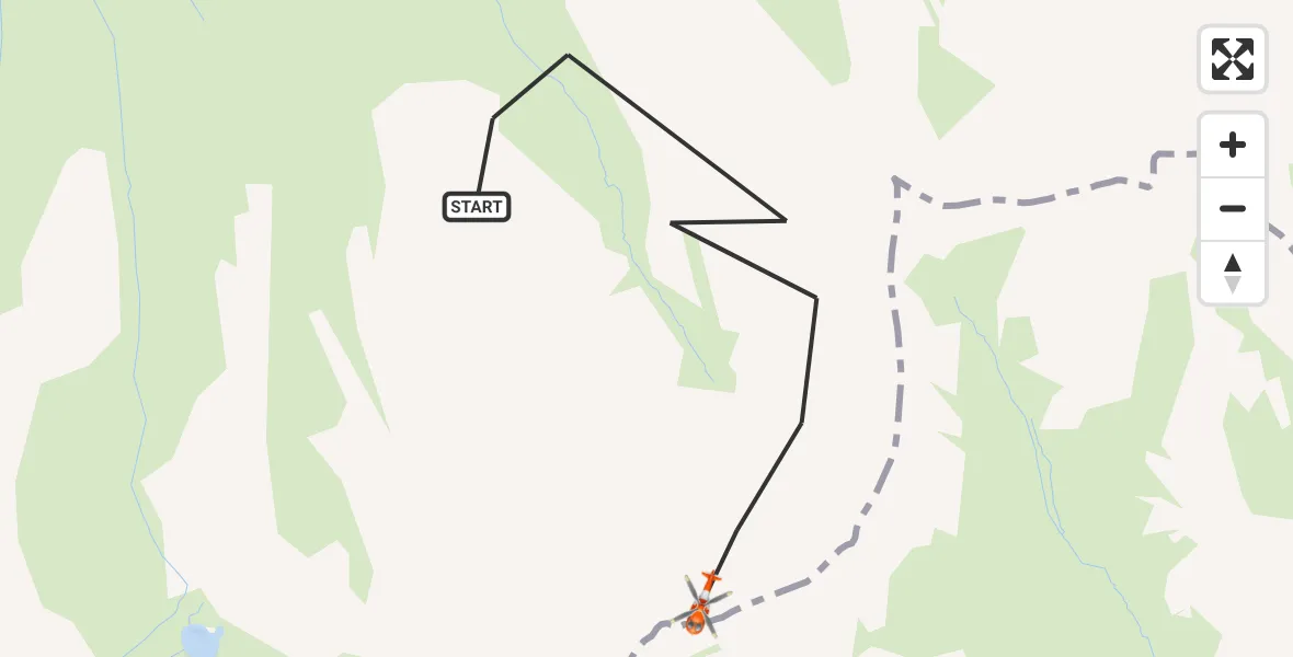Flight path map showing Coastguard Helicopter route from Highland to Highland