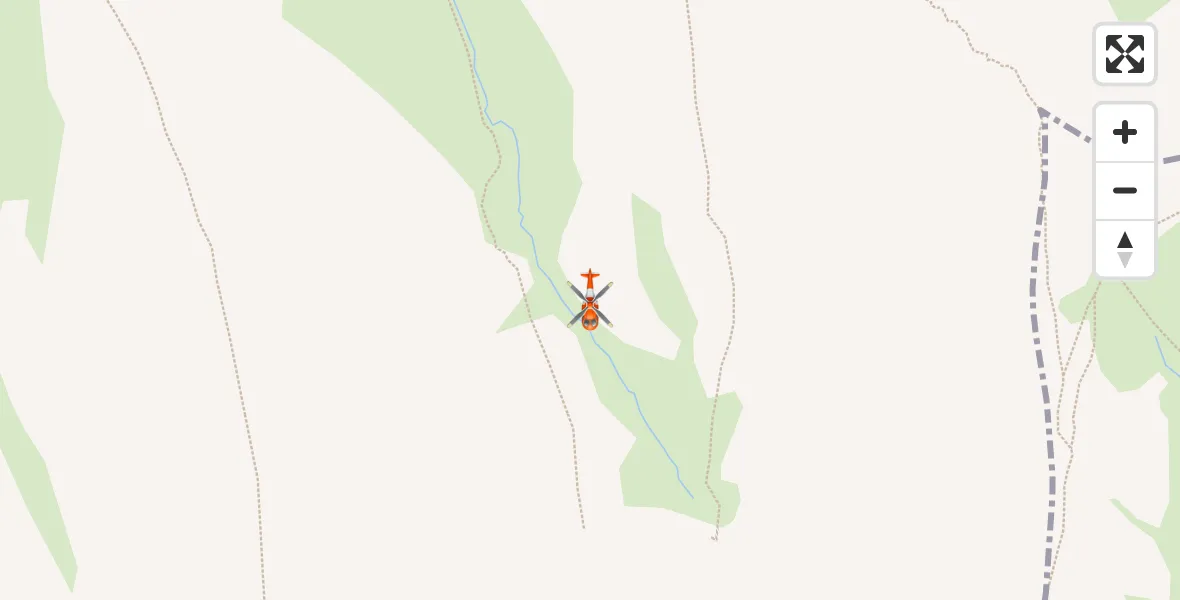 Flight path map showing Coastguard Helicopter route from Highland to Highland
